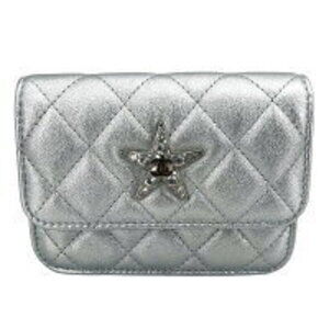 Chanel Coco Silver Bag Chain Matelasse Rhinestones Shoulder Star Mark